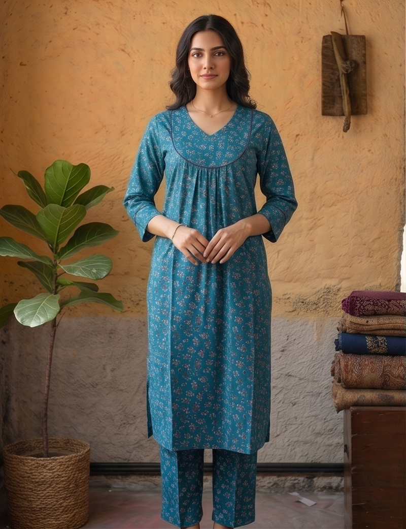 B3129 | Alpine Co-Ord Set with Contrast Piping