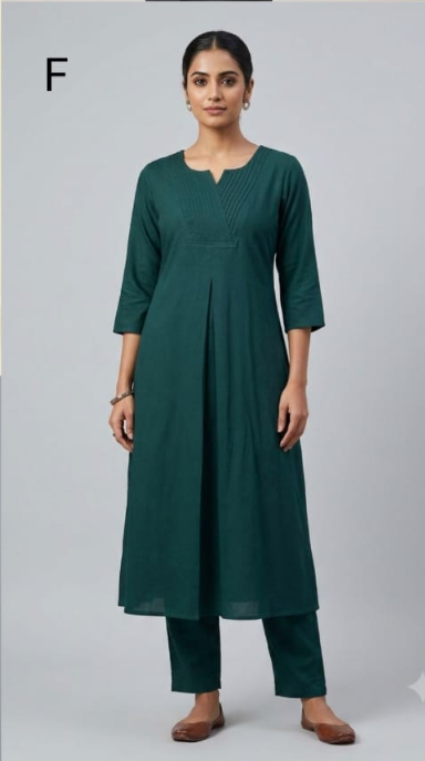 C3023 | Pintuck Yoke Rayon Slub 2-Piece Co-Ord Set with Straight Trousers
