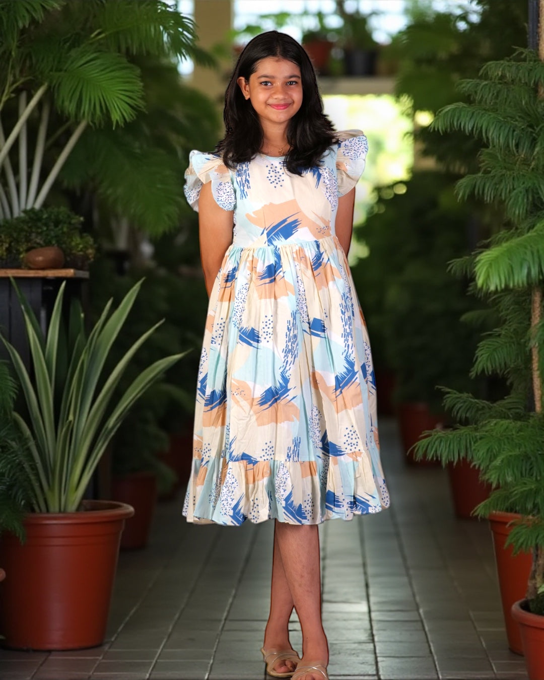 Girls Tie-Dye Cotton Summer Frock | Bright & Playful Kids Dress