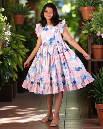 Mother-Daughter Matching Tie-Dye Dress Set | Pastel Summer Combo