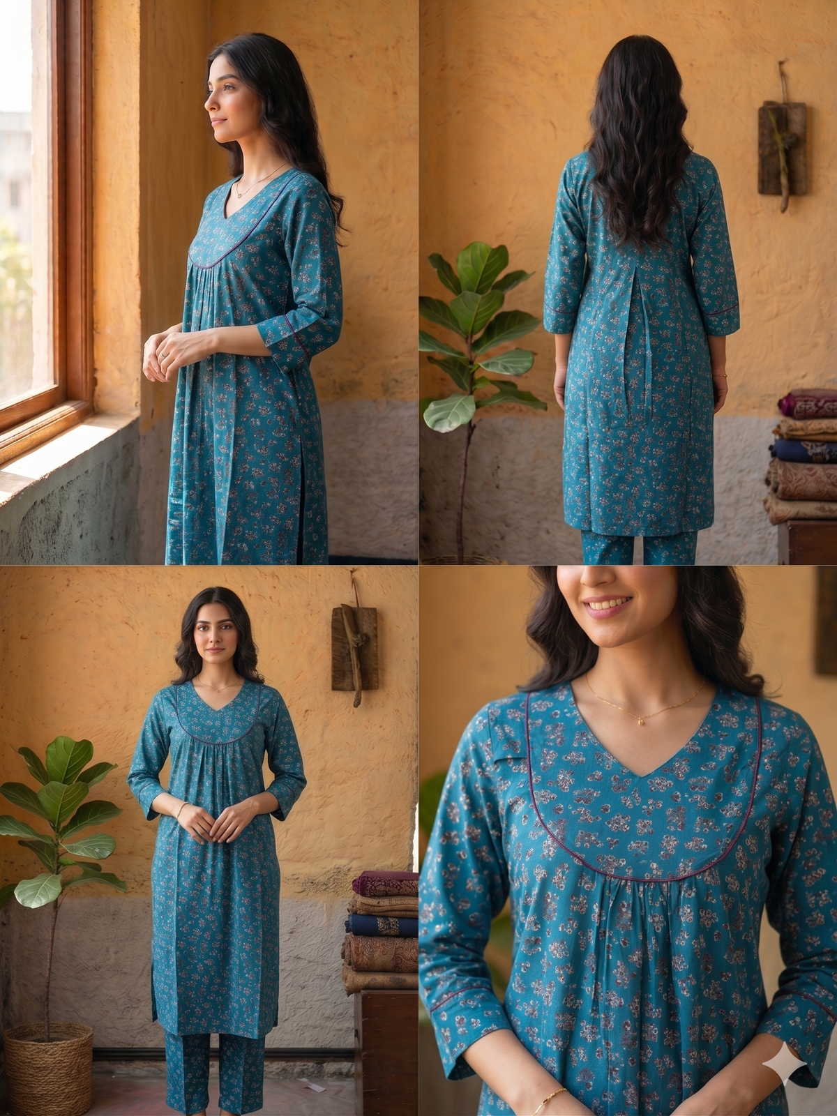 B3129 | Alpine Co-Ord Set with Contrast Piping