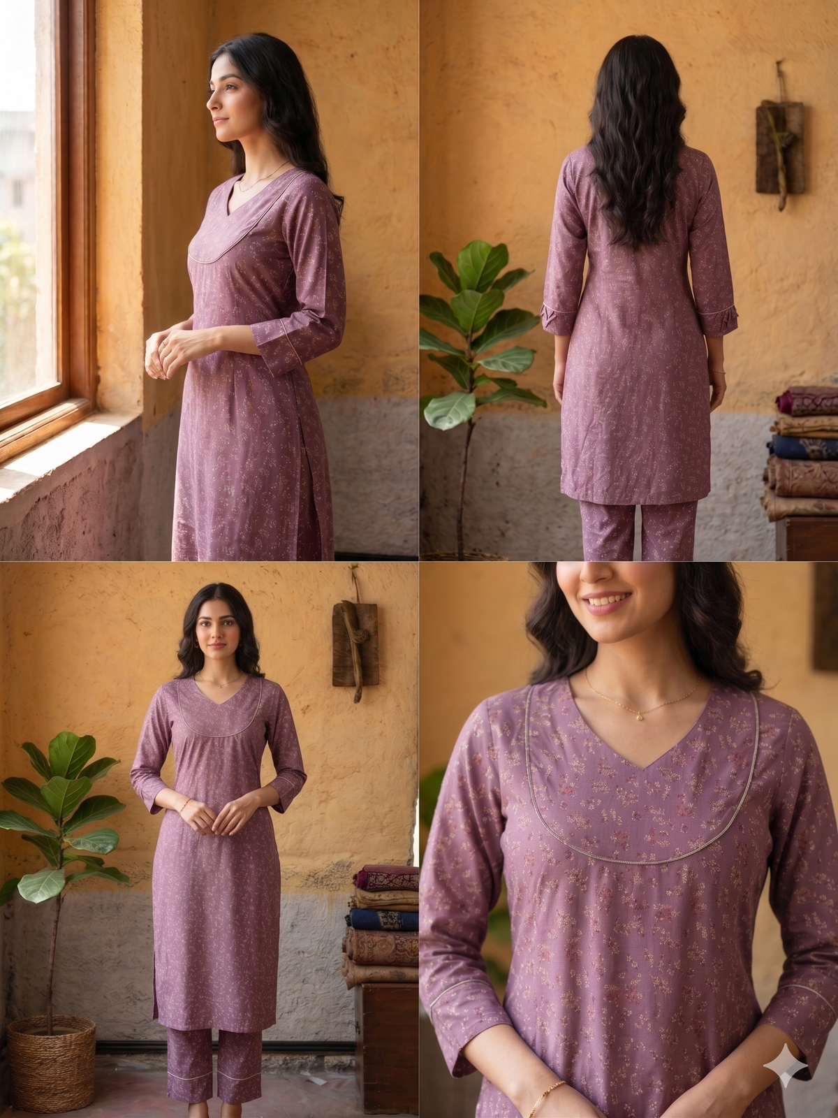 B3129 | Alpine Co-Ord Set with Contrast Piping