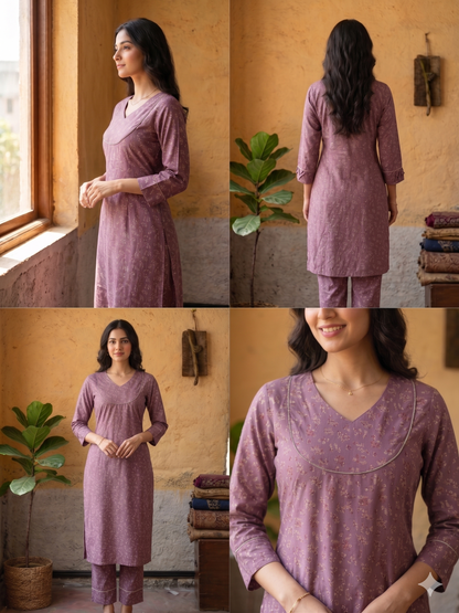 B3129 | Alpine Co-Ord Set with Contrast Piping