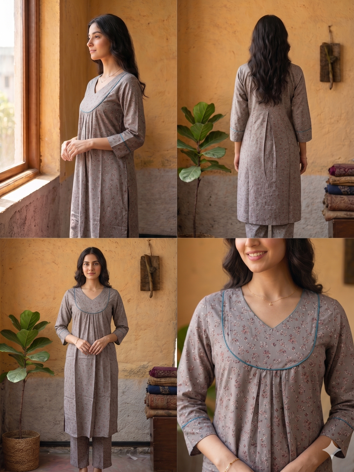 B3129 | Alpine Co-Ord Set with Contrast Piping