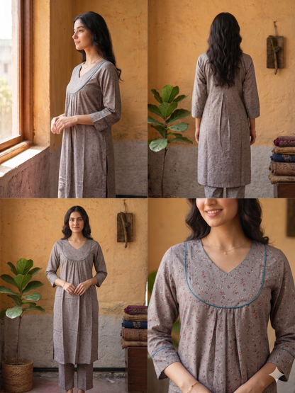 B3129 | Alpine Co-Ord Set with Contrast Piping