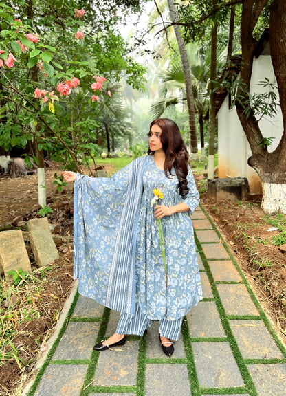Cotton 3-piece Salwar Set | NIYA Ethnic Wear for Women