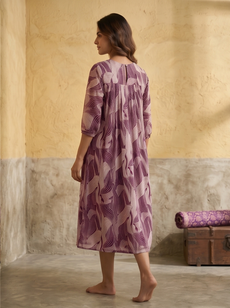 B3211 | Elegant Pleated Georgette Kurti with Crepe Lining | Designer Ethnic Wear
